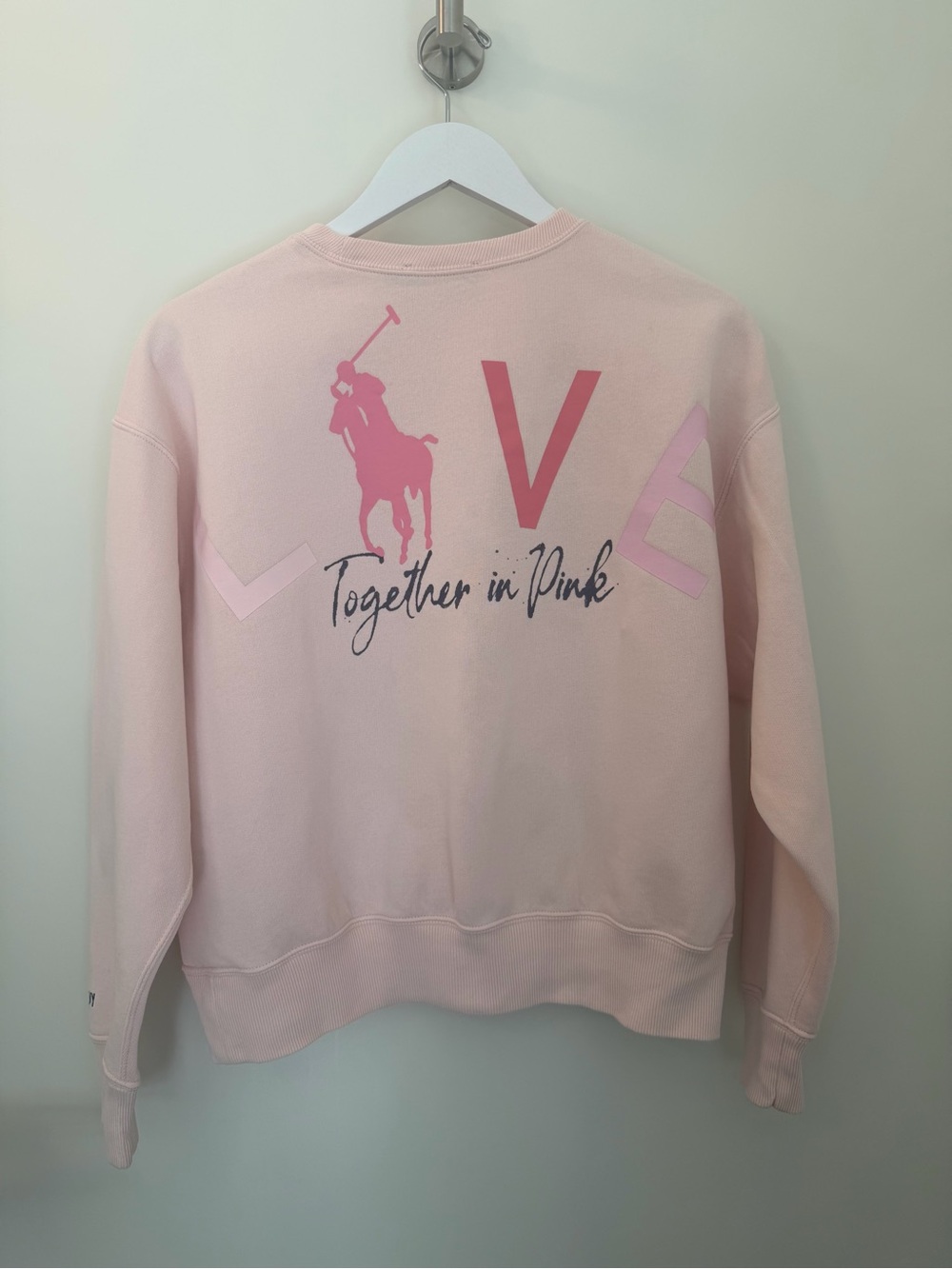 Polo Ralph Lauren Pink Pony 20th Anniversary Fleece Crewneck Sweatshirt - Picture 7 of 10